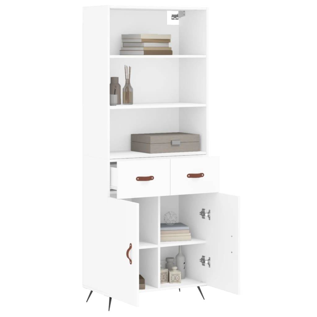 vidaXL Highboard Weiß 69,5x34x180 cm Holzwerkstoff