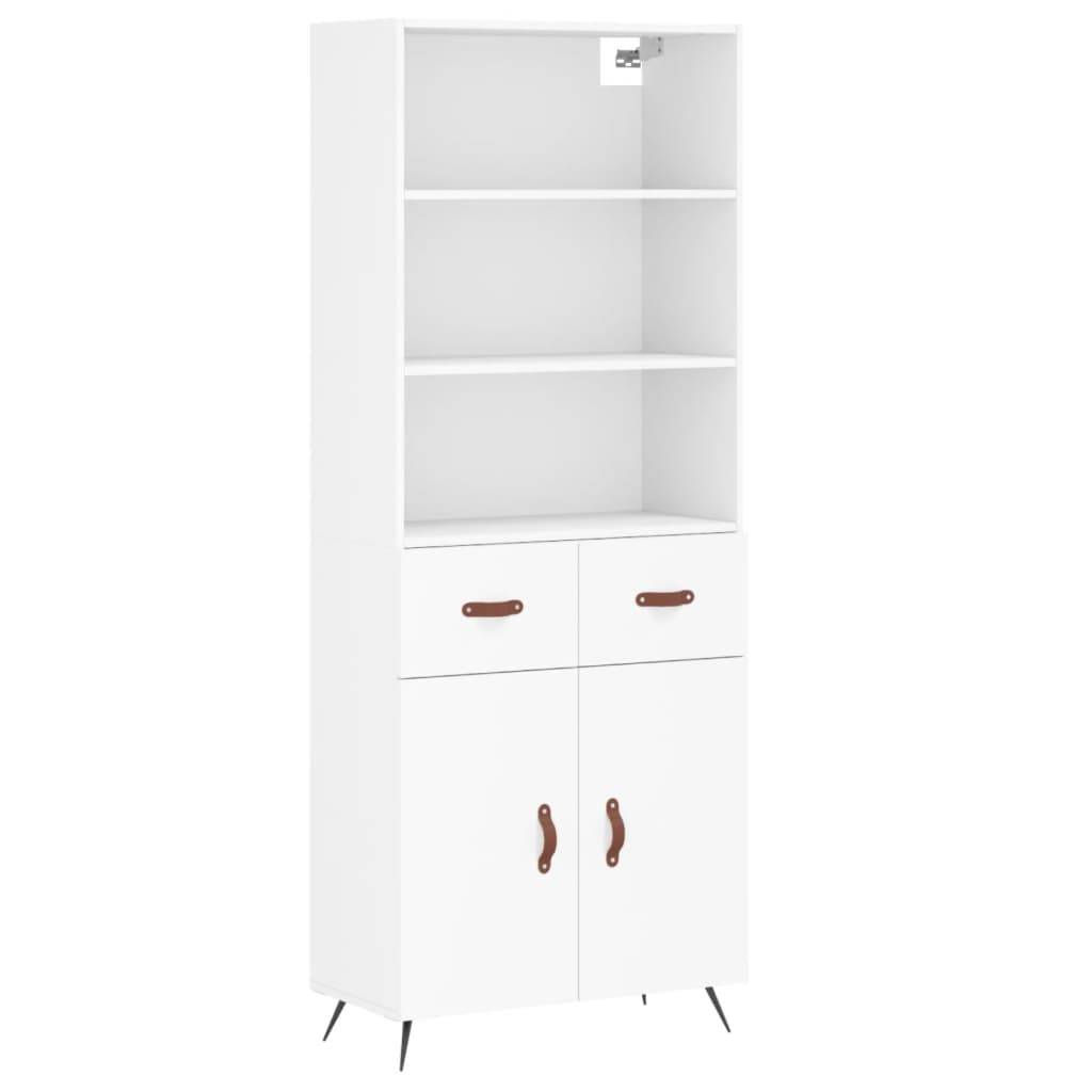 vidaXL Highboard Weiß 69,5x34x180 cm Holzwerkstoff
