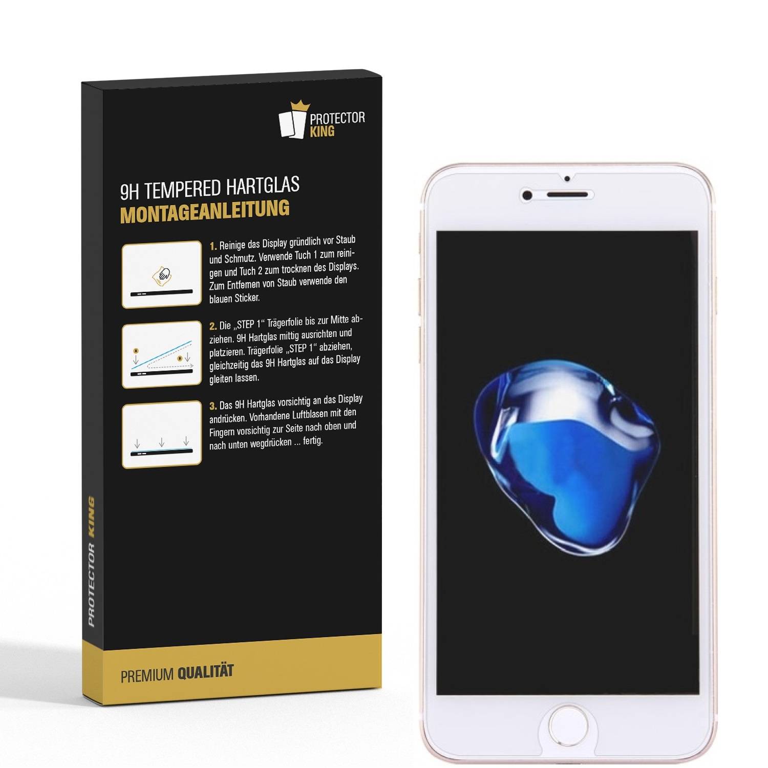 4x 9H Hartglasfolie für iPhone 6 6S Panzerfolie Schutzglas Glasfolie HD KLAR Panzerglas Schutzfolie