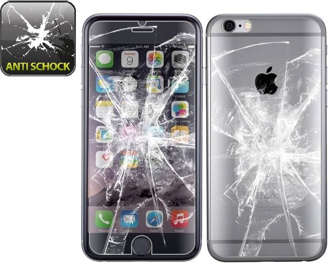2x 9H Nano-Glass für iPhone 6 6S Plus 3D KLAR Anti-Shock Anti-Bruch Anti-Stoß Anti-Schmutz Panzernanoglas Displayschutz Schutzfolie Panzerfolie Panz