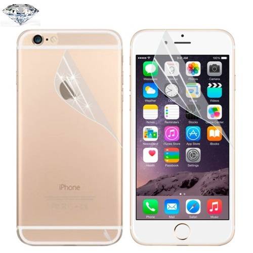 2x Displayschutzfolie Schutzfolie SILBER DIAMANT GLITZER für iPhone 6 6S KLAR FB