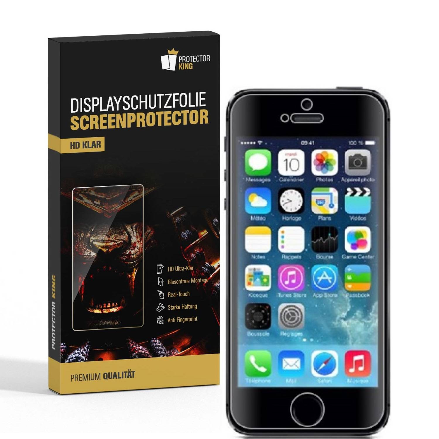 2x Displayschutzfolie für iPhone 5 5S 5C Displayfolie Schutzfolie Folie HD KLAR