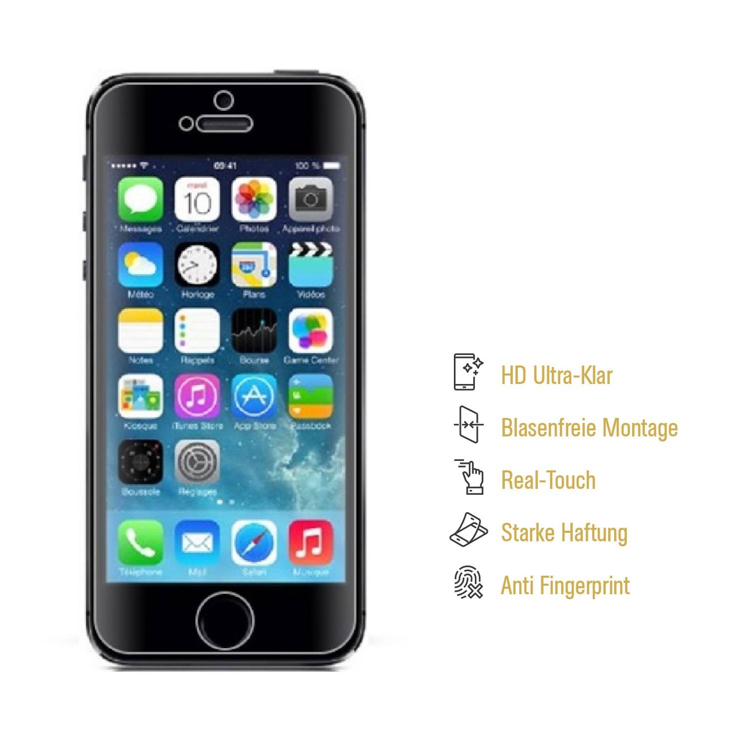 3x Displayschutzfolie für iPhone 5 5S 5C Displayfolie Schutzfolie Folie HD KLAR