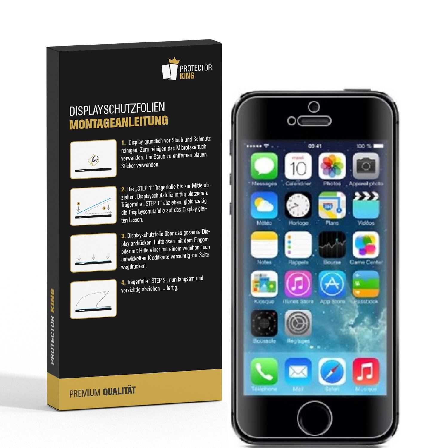 3x Displayschutzfolie für iPhone 5 5S 5C Displayfolie Schutzfolie Folie HD KLAR