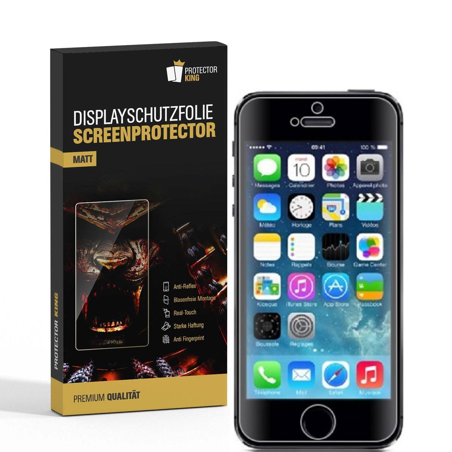 6x Displayschutzfolie für iPhone 5 5S 5C 5E ANTI-REFLEX Displayfolie Folie MATT