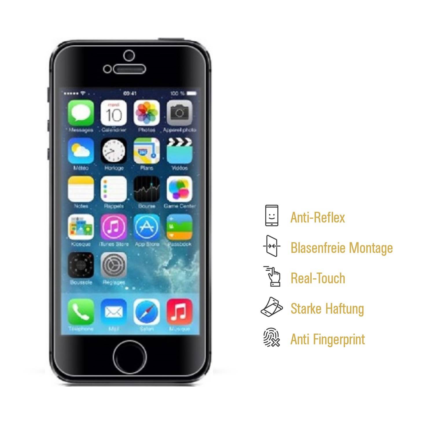 2x Displayschutzfolie für iPhone 5 5S 5C 5E ANTI-REFLEX Displayfolie Folie MATT