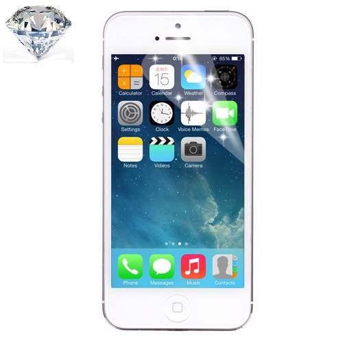 3x Displayschutzfolie Schutzfolie silber Glitzer Diamant für iPhone 5 5S 5SE KLAR