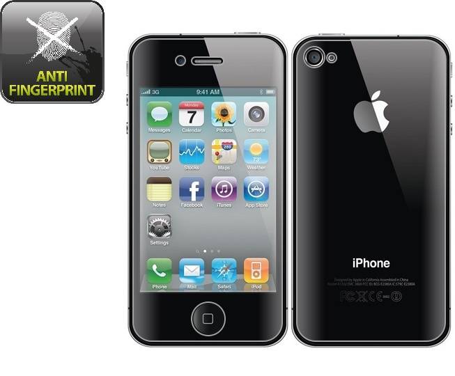 4x Displayschutzfolie für iPhone 4 4S ANTI-REFLEX Displayfolie MATT F/B