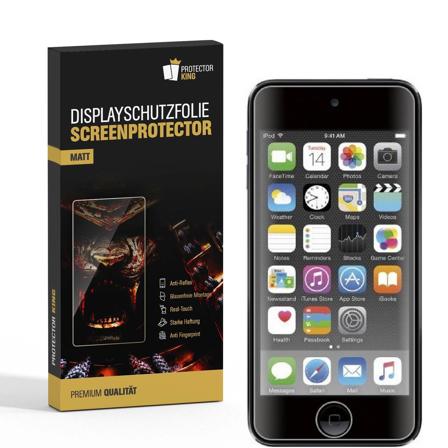 4x Displayschutzfolie für iPod Touch 7th Generation ANTI-REFLEX Displayfolie MATT