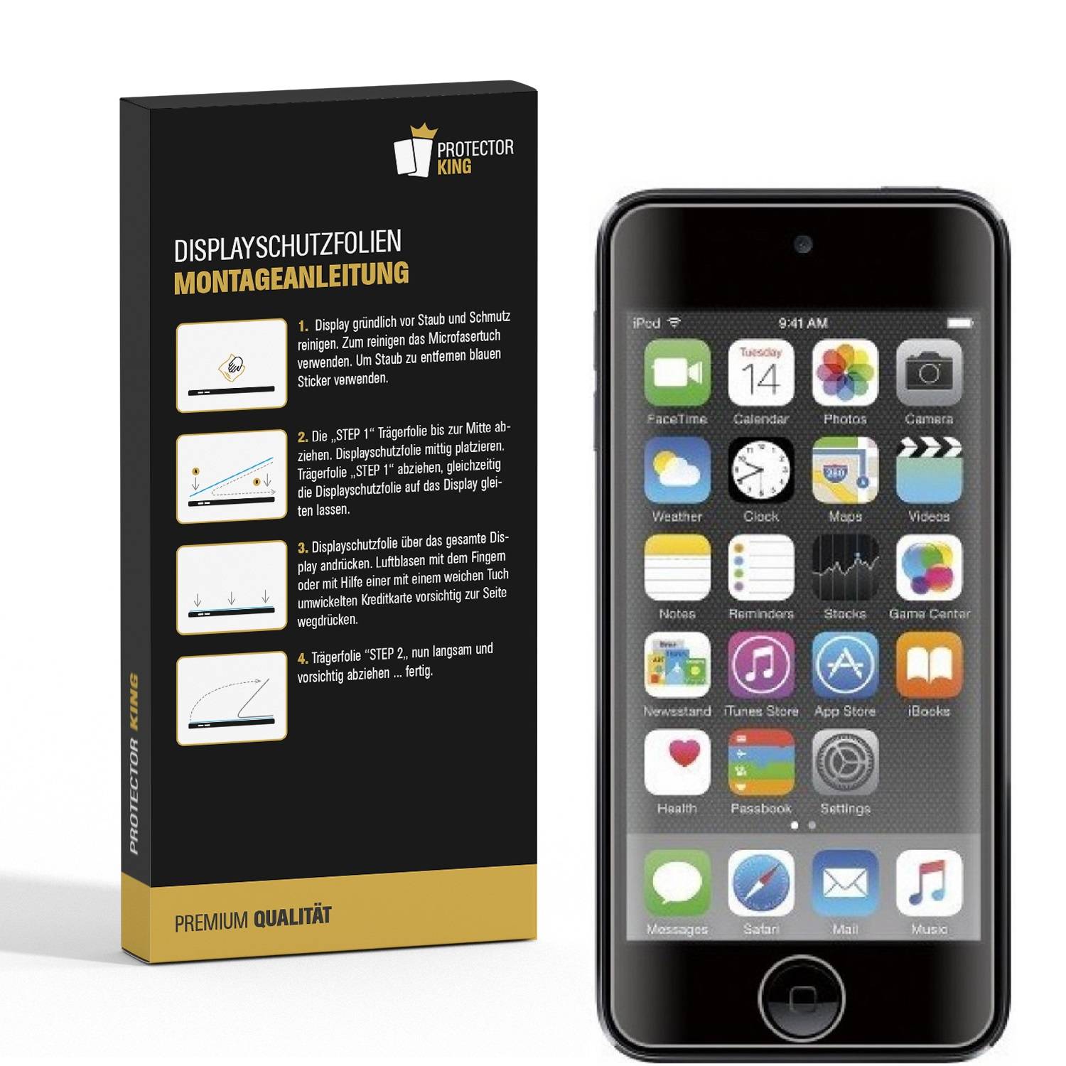 2x Panzerfolie für iPod Touch 7 Generation ANTI-SCHOCK Displayschutzfolie KLAR