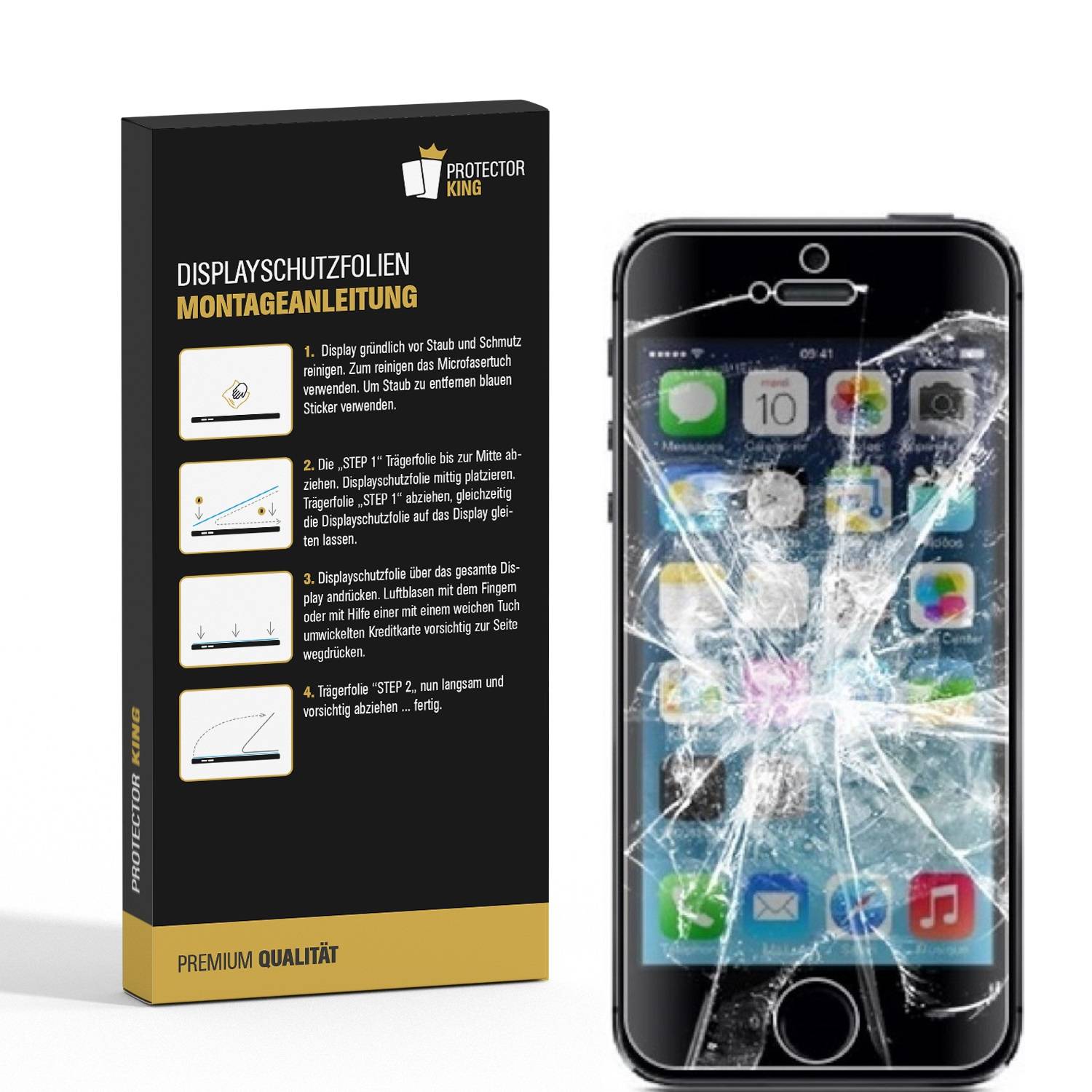 3x Panzerfolie für iPhone 5 5S 5C 5SE ANTI-SCHOCK Displayschutzfolie MATT