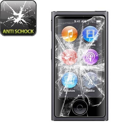 2x Panzerfolie für iPod Nano 7 ANTI-SCHOCK Displayschutzfolie Schutzfolie KLAR