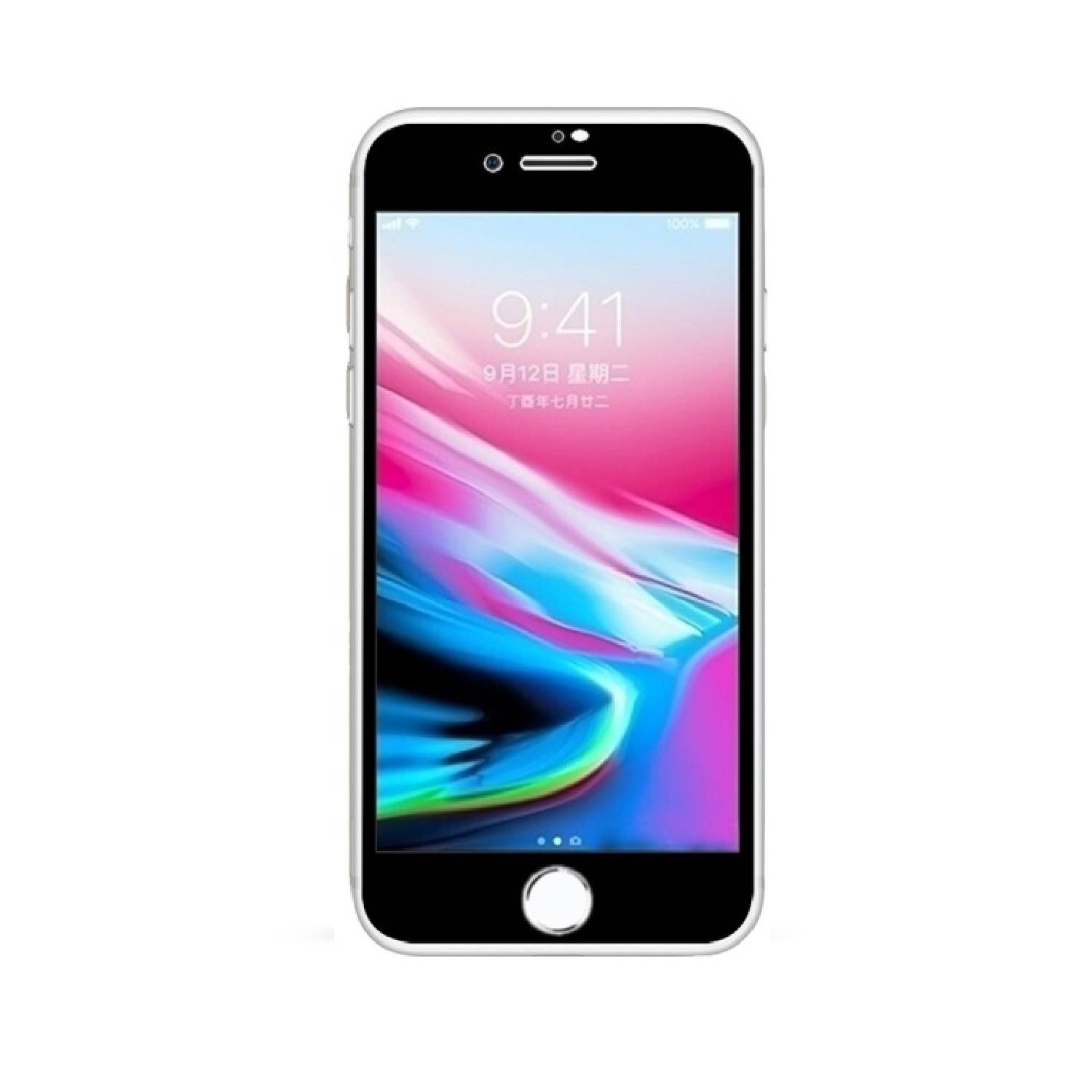 2x 9H Hartglas für iPhone 7 FULL COVER Panzerfolie Displayschutz SW Schutzfolie HD KLAR Panzerglas Schutzglas