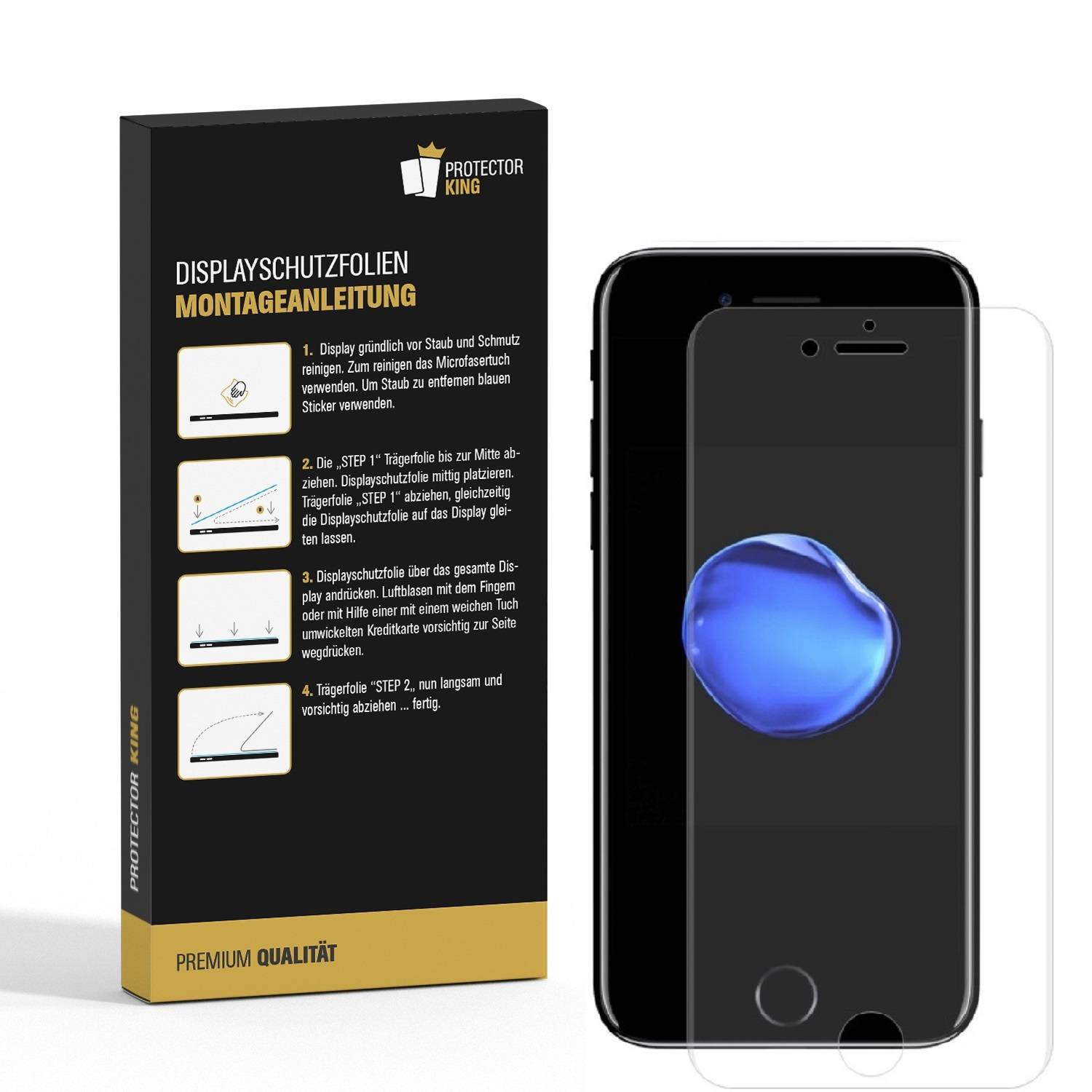 4x Displayschutzfolie für iPhone 6 Plus FULL-COVER ANTI-REFLEX Displayfolie MATT