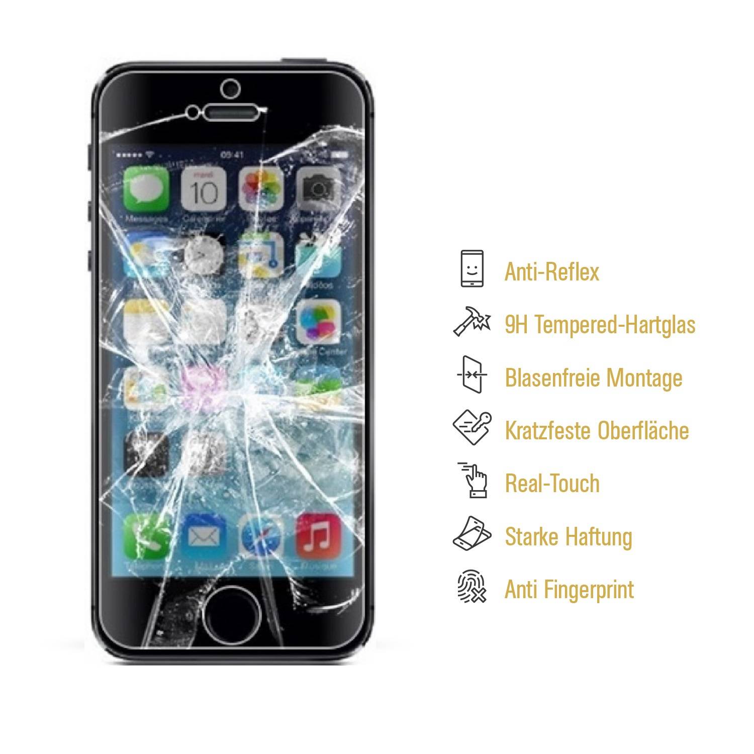 1x 9H Hartglasfolie für iPhone 5 5S 5C 5SE Panzerfolie Glasfolie Schutzglas MATT