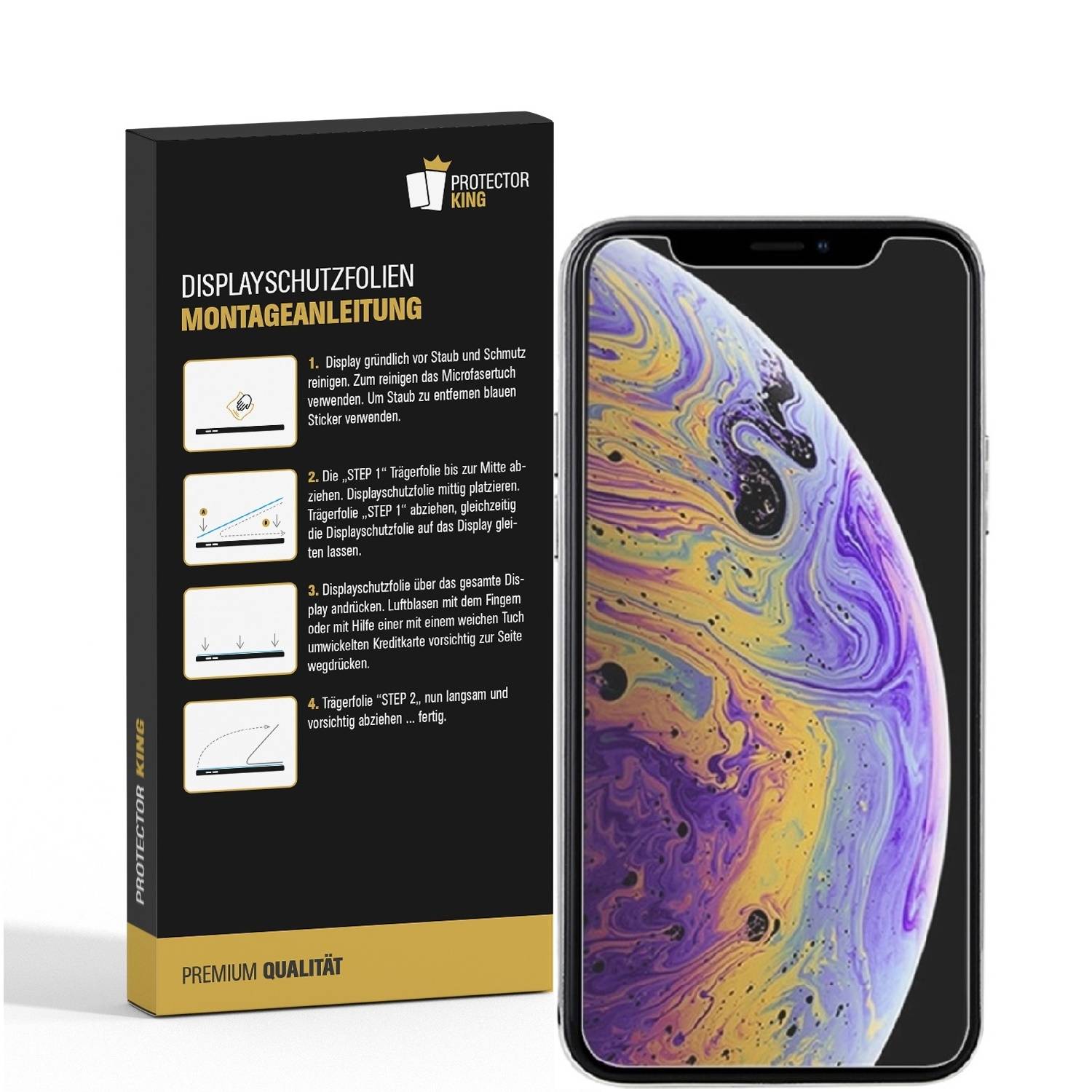 6x Displayschutzfolie für iPhone XS Max ANTI-REFLEX Displayfolie Folie MATT