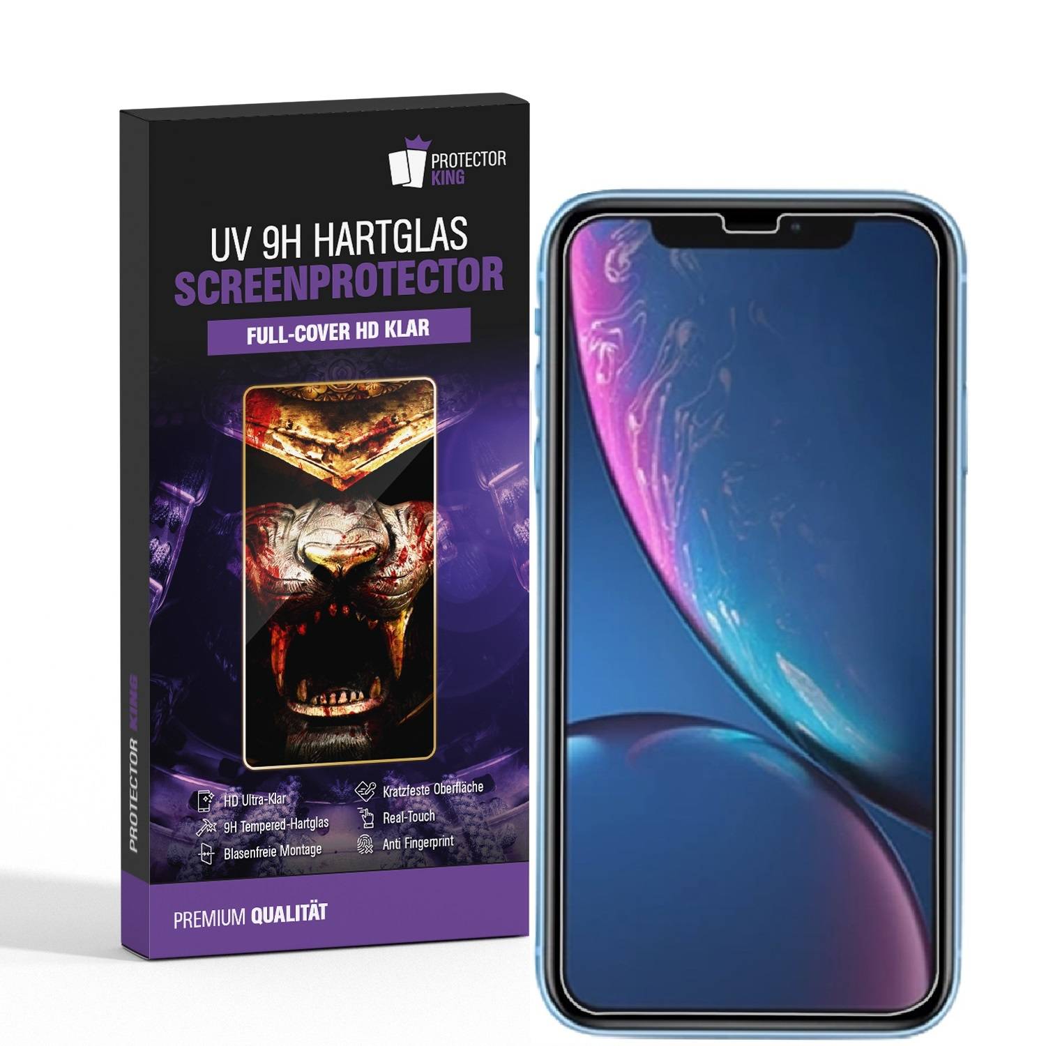 2x UV-Liquid 9H Panzerglas für iPhone 11 Pro 3D KLAR echtes Tempered Panzerhartglas Schutzglas Displayschutz Panzerfolie Schutzfolie Screen