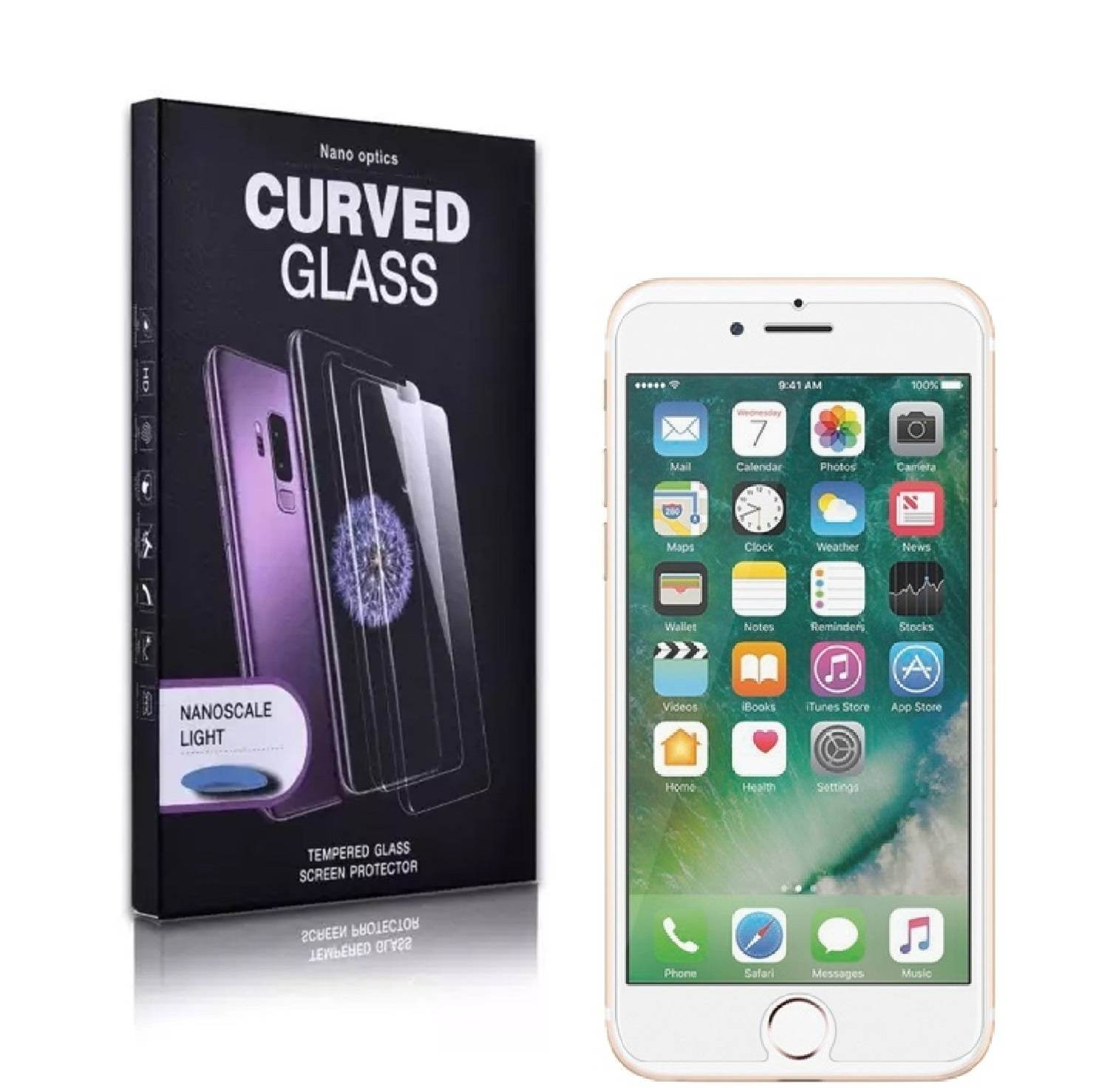 3x UV-Liquid 9H Panzerglas für iPhone 6 6S 3D KLAR echtes Tempered Panzerhartglas Schutzglas Displayschutz Panzerfolie Schutzfolie Screen Protector