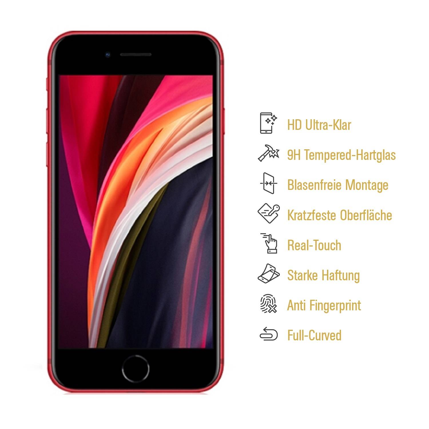 Kopie von 3x 9H Hartglas für iPhone 8 Plus FULL ANTI-SPY Privacy Panzerfolie Displayschutz #1