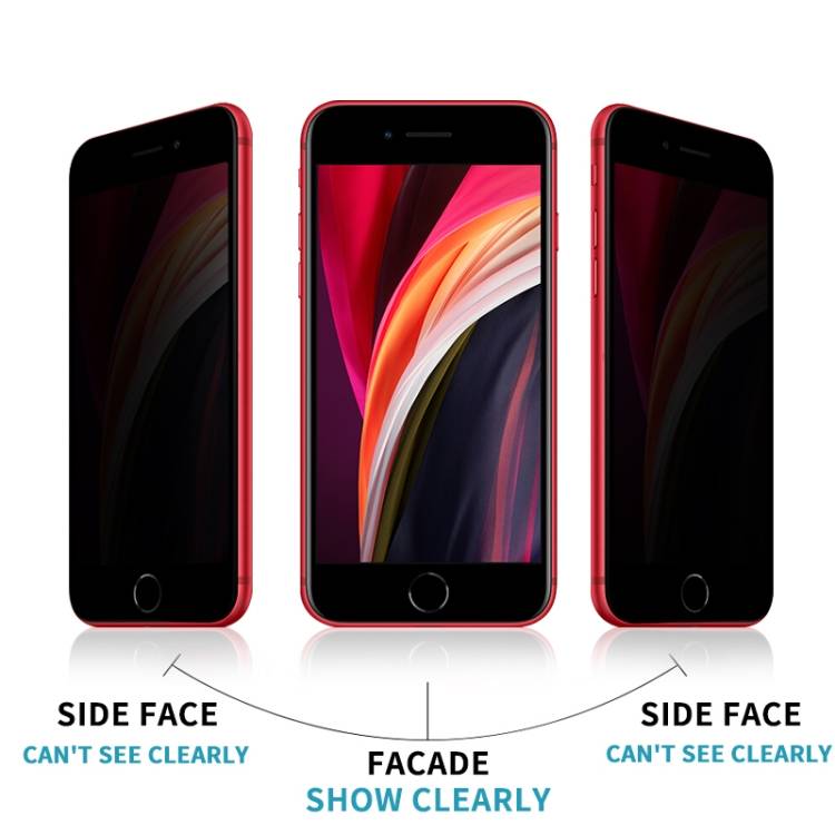 4x 9H Hartglas für iPhone 8 FULL COVER ANTI-SPY Privacy Panzerfolie Displayschutz