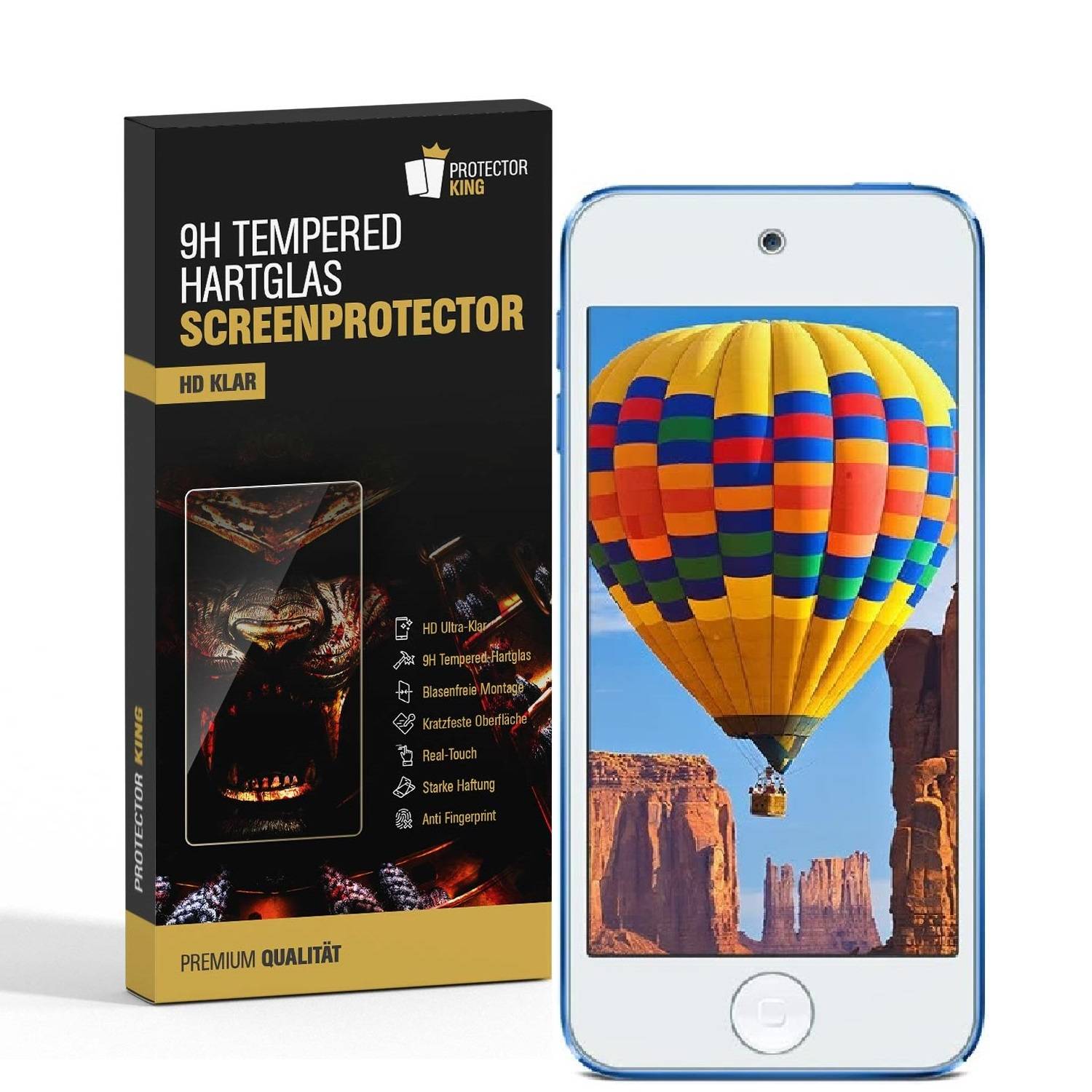 4x 9H Hartglas für iPod Touch 6 Generation Displayschutzfolie Glaspanzer HD KLAR