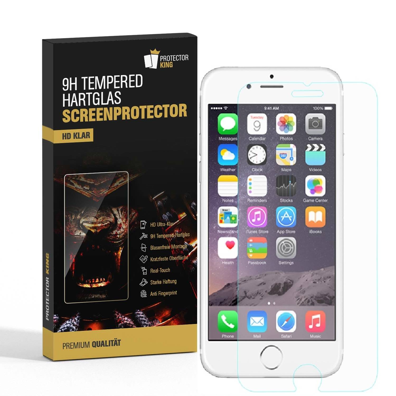 6x 3D A++ 9H Hartglas für iPhone 7 Displayschutz Schutzglas Schutzfolie Panzerfolie Panzerglas Displayglas Tempered Glasfolie Sicherheitsglas