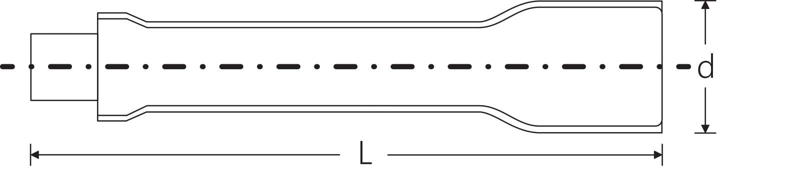 3/8" VDE-Steckschlüsselverlängerung L.175mm