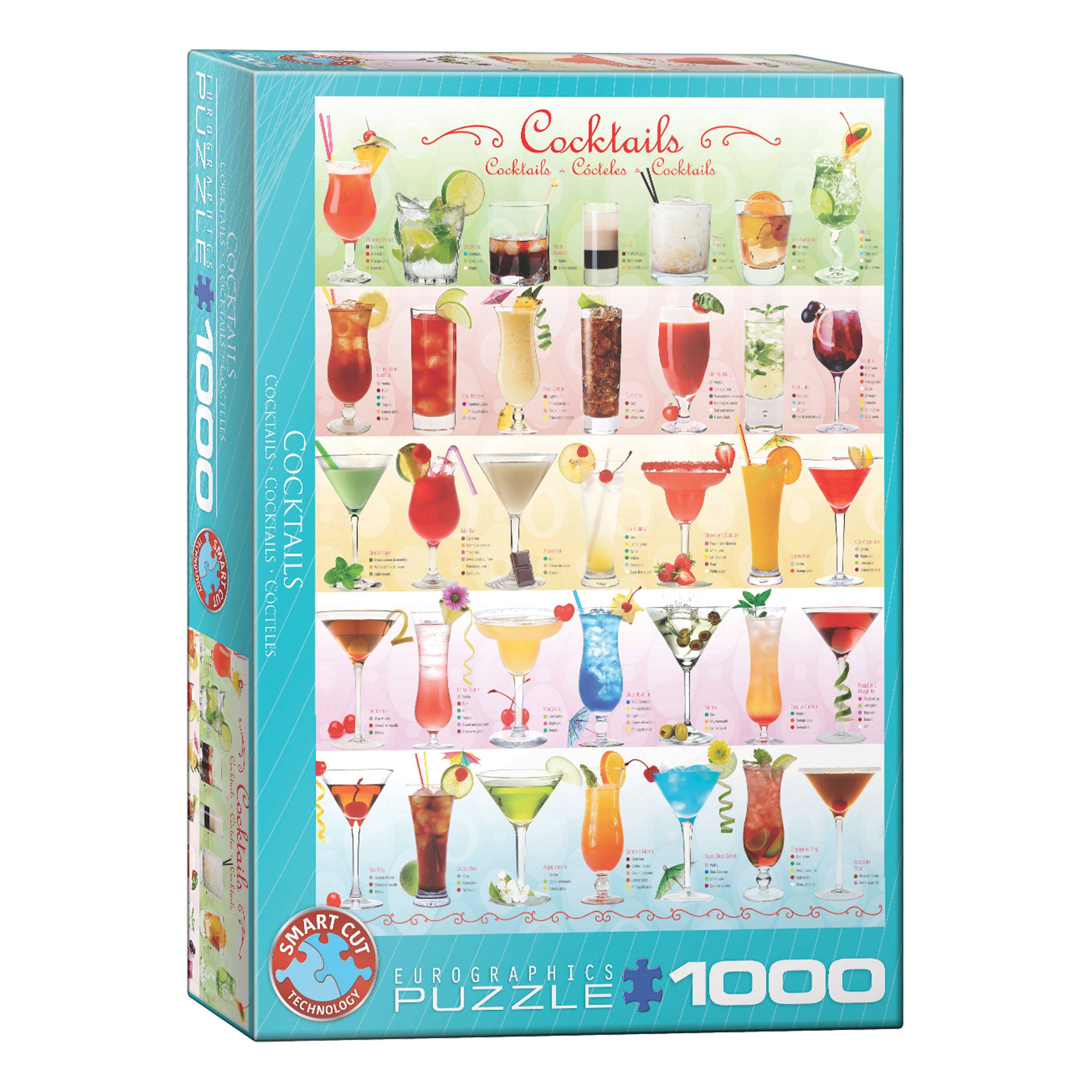 Eurographics Puzzle Cocktails, Drinks, 1000 Teile, 68 x 48 cm, 6000-0588