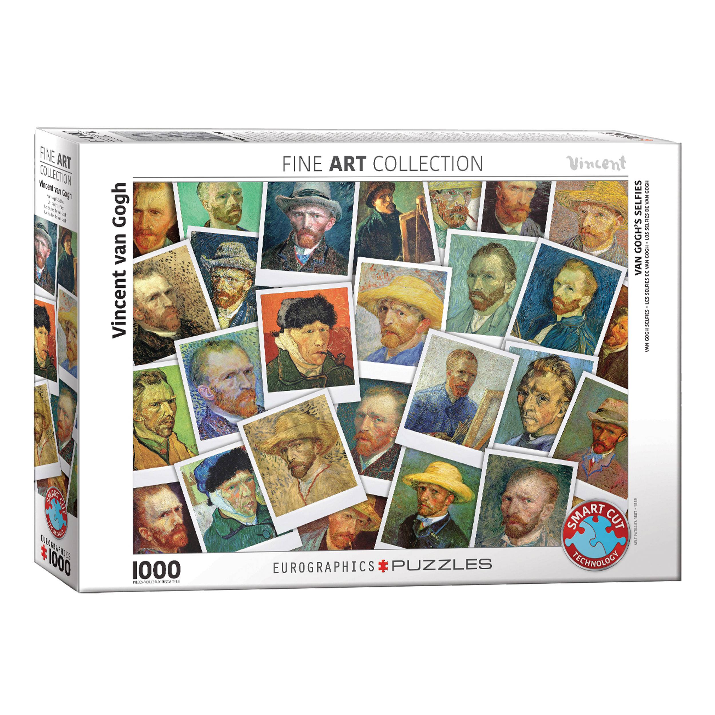 Eurographics Puzzle Van Gogh Selfies, Selbstportraits, 1000 Teile, 68 x 48 cm, 6000-5308