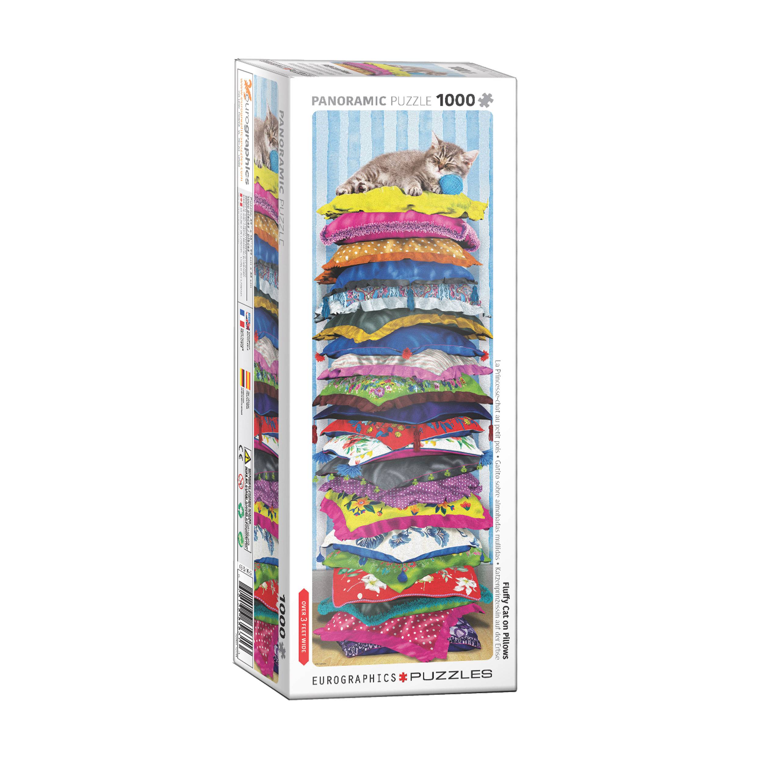 Eurographics Puzzle Katzenprinzessin auf der Erbse, 1000 Teile Panorama, 96 x 32 cm, 6010-5631
