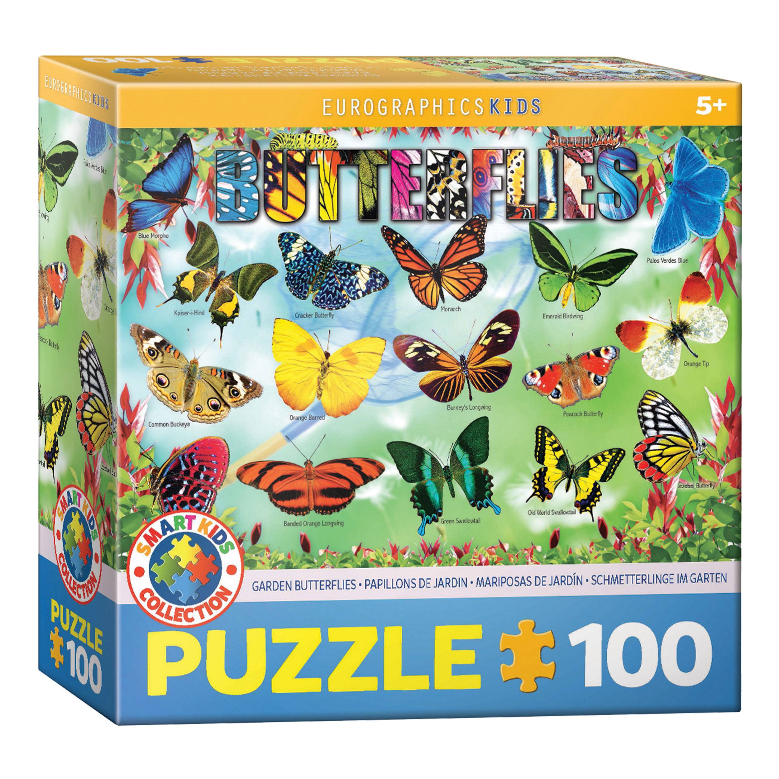 Eurographics Puzzle Garten Schmetterlinge, 100 Teile, 48 x 33 cm, 6100-5485