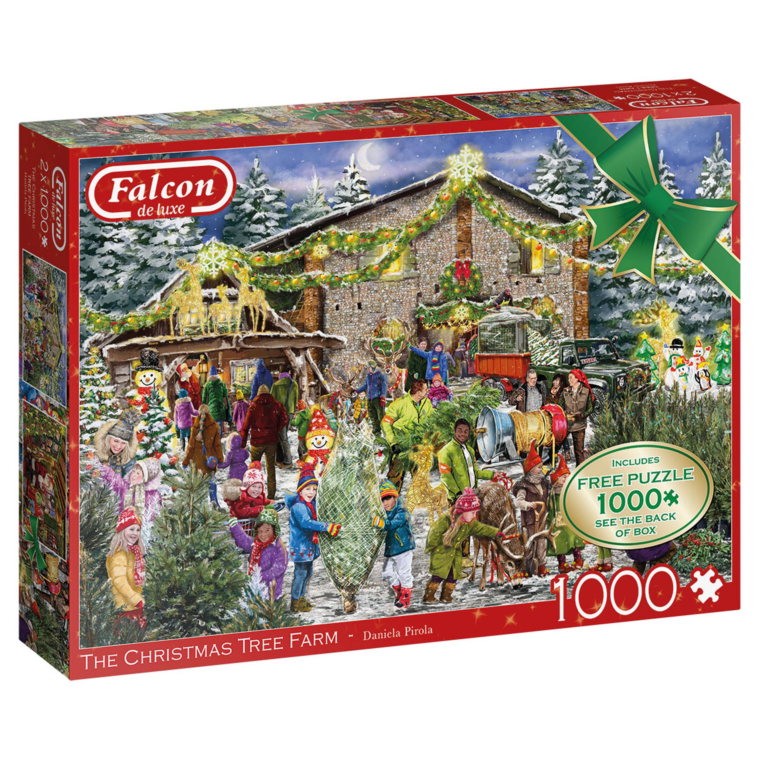 Jumbo Spiele Falcon The Christmas Tree Farm, Puzzle, Erwachsenenpuzzle, Puzzlespiel, 1000 Teile, 11394