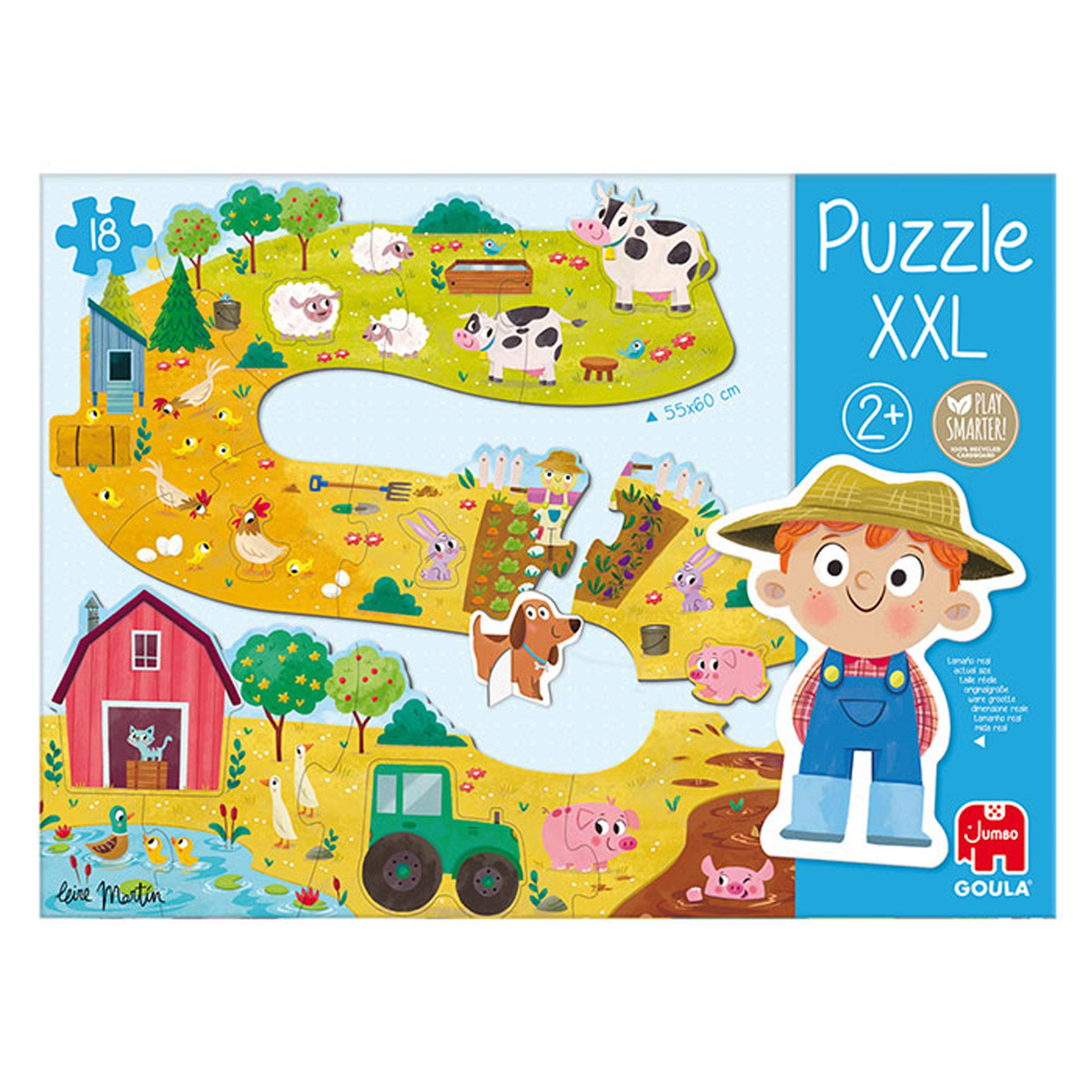 Jumbo Spiele GOULA XXL-Puzzle Bauernhof, Kinderpuzzle, Legespiel, Kinder Puzzles, 53176