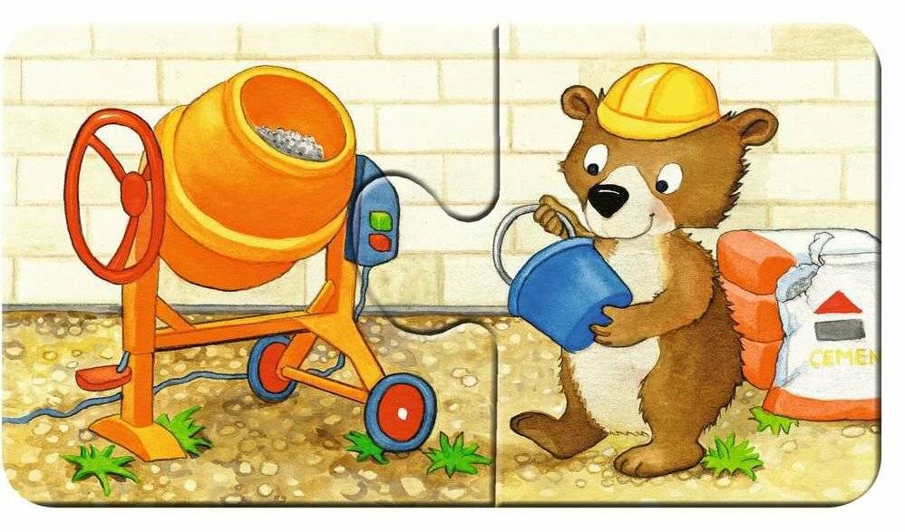 Ravensburger Puzzle Animals In Construction - My First Puzzles - 9x2 Pieces - Children's Puzzle