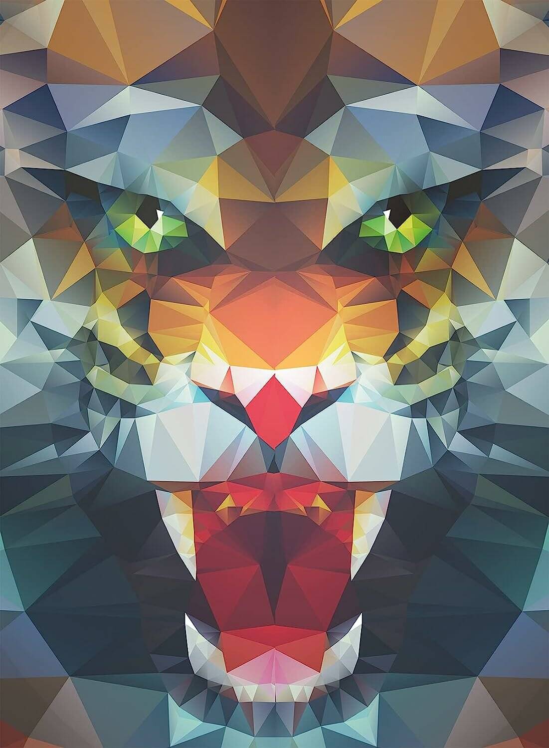 RAVENSBURGER Puzzle Polygon Tiger 500 Teile