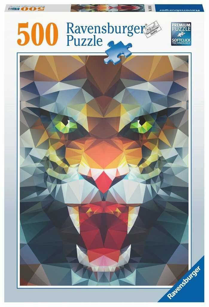 RAVENSBURGER Puzzle Polygon Tiger 500 Teile
