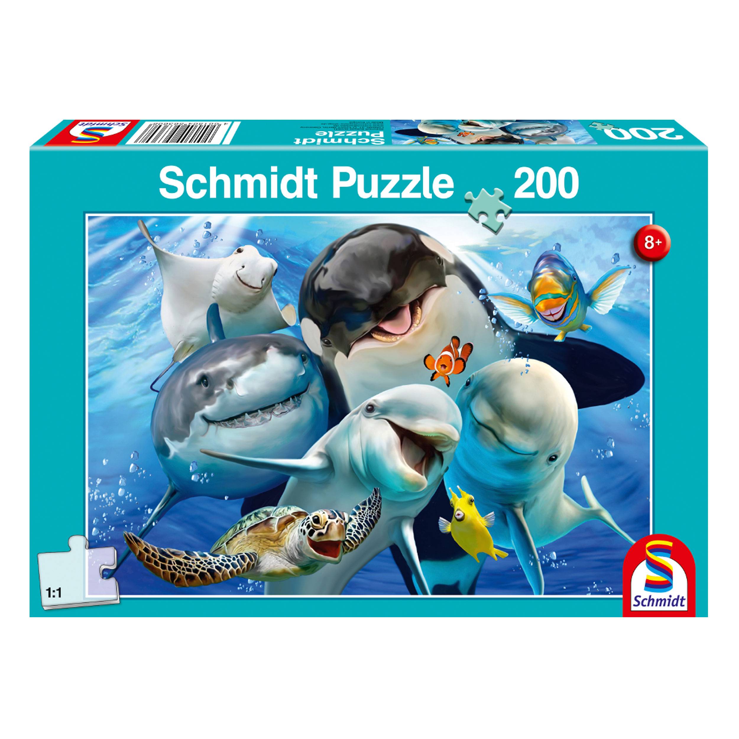 Schmidt Spiele Puzzle Unterwasser-Freunde, Kinderpuzzle, Kinder Puzzle, 200 Teile, 56360