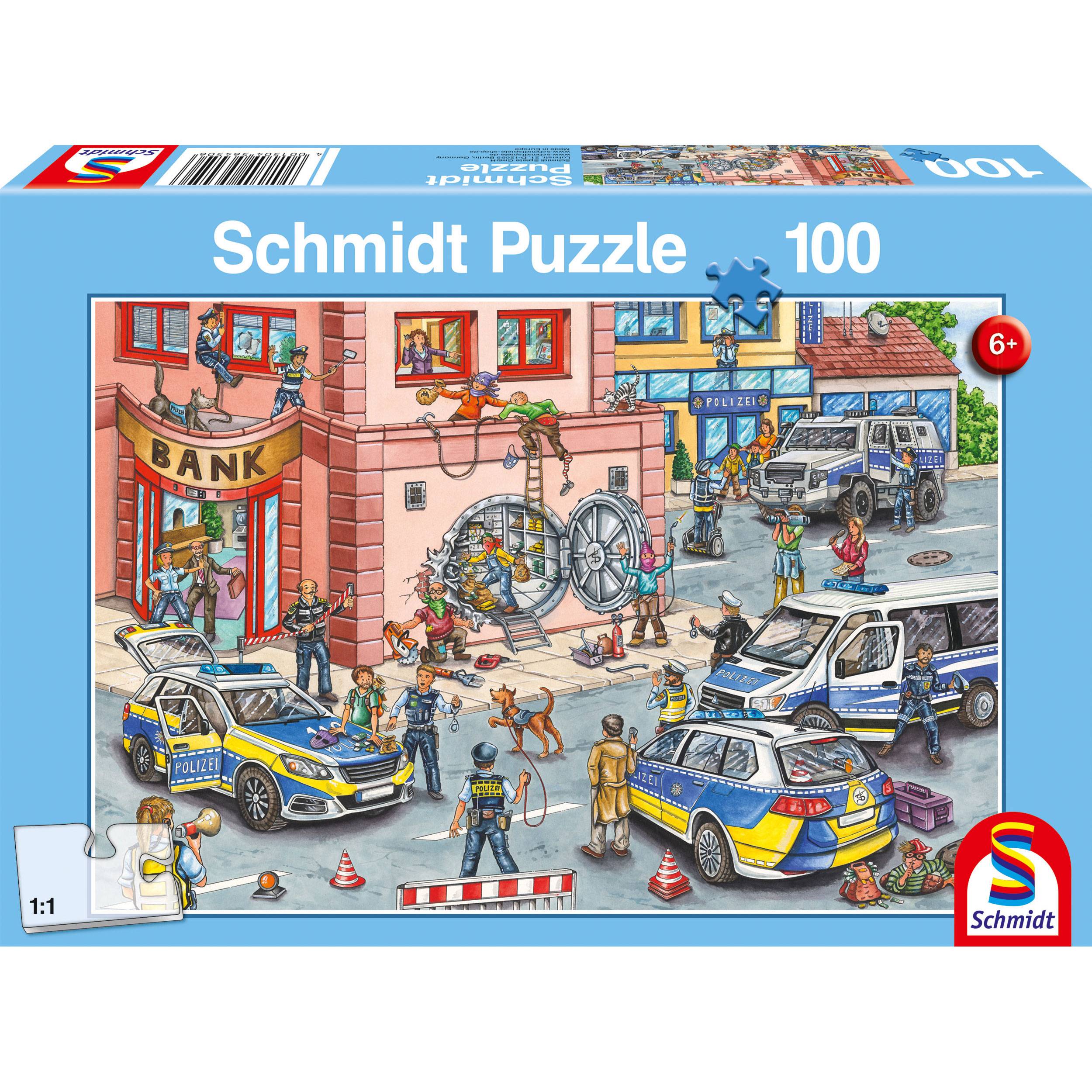 Schmidt Spiele Polizeieinsatz, Kinderpuzzle, Kinder Puzzle, Kinderpuzzles, 100 Teile, 56450