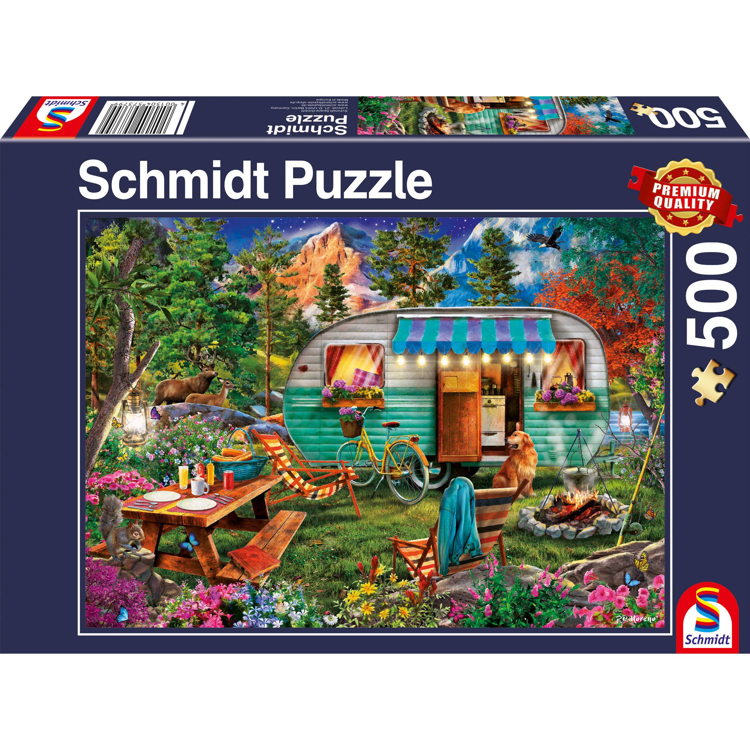 Schmidt Spiele Puzzle Camper-Romantik, Erwachsenenpuzzle, Premium, 500 Teile, 57379