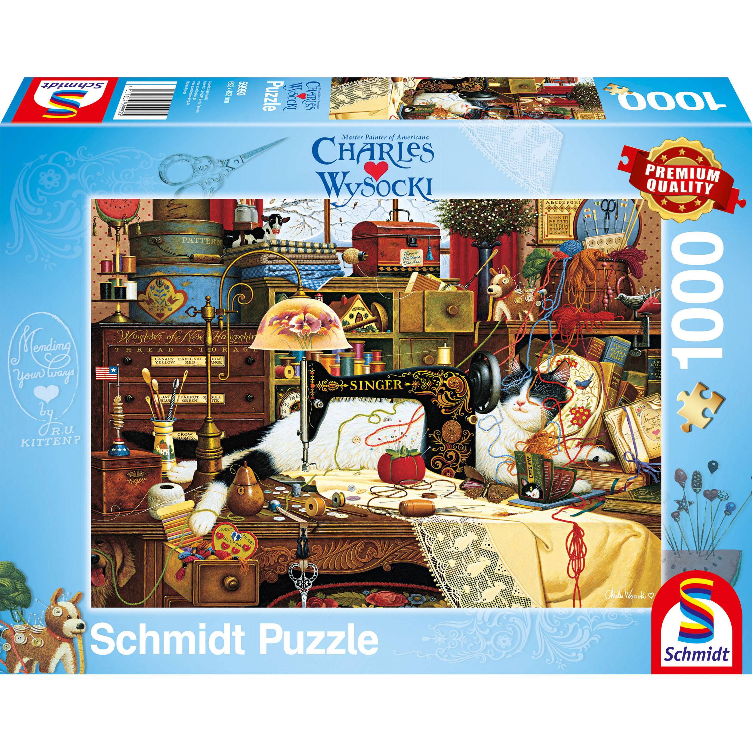 Schmidt Spiele Puzzle Maggie, die Chaotin, Charles Wysocki, Erwachsenenpuzzle, Premium, 1000 Teile, 59993