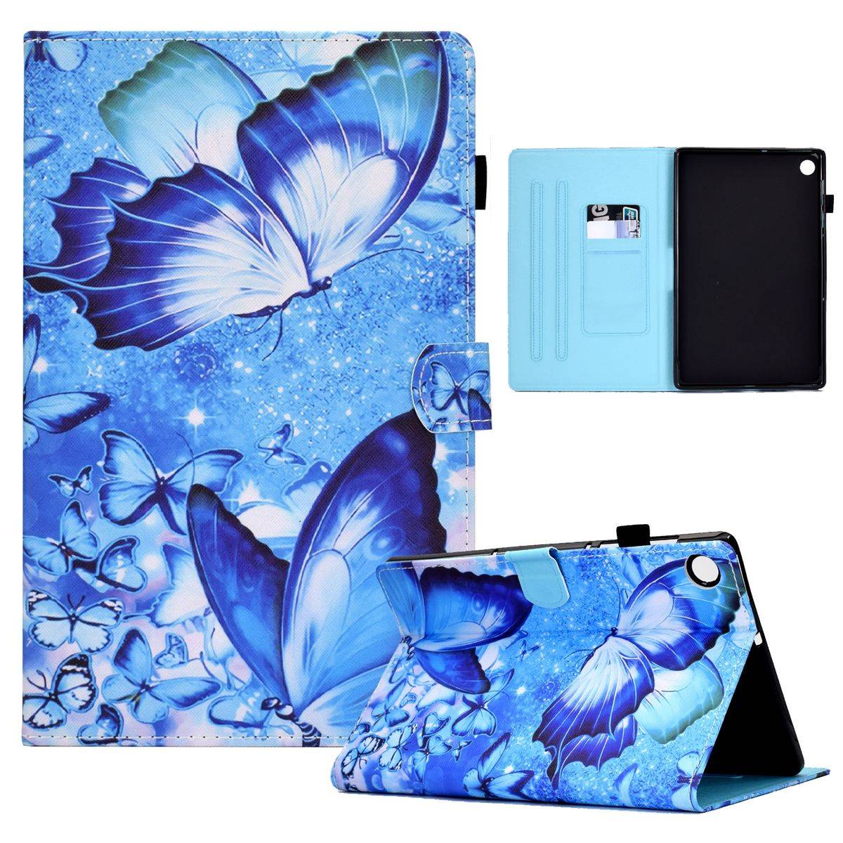 Für Tablet Motiv Muster Tasche Kunst-Leder Hülle Etuis Cover Schutz Case Zubehör