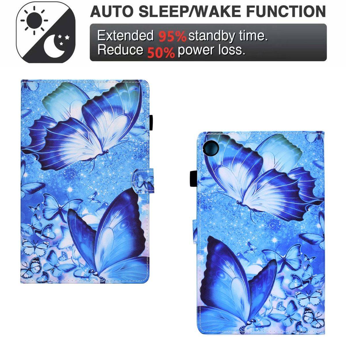 Für Samsung Galaxy Tab A8 2021 X205 X200 Design Motiv 1 Kunstleder Hülle Cover Tablet Tasche Case Neu