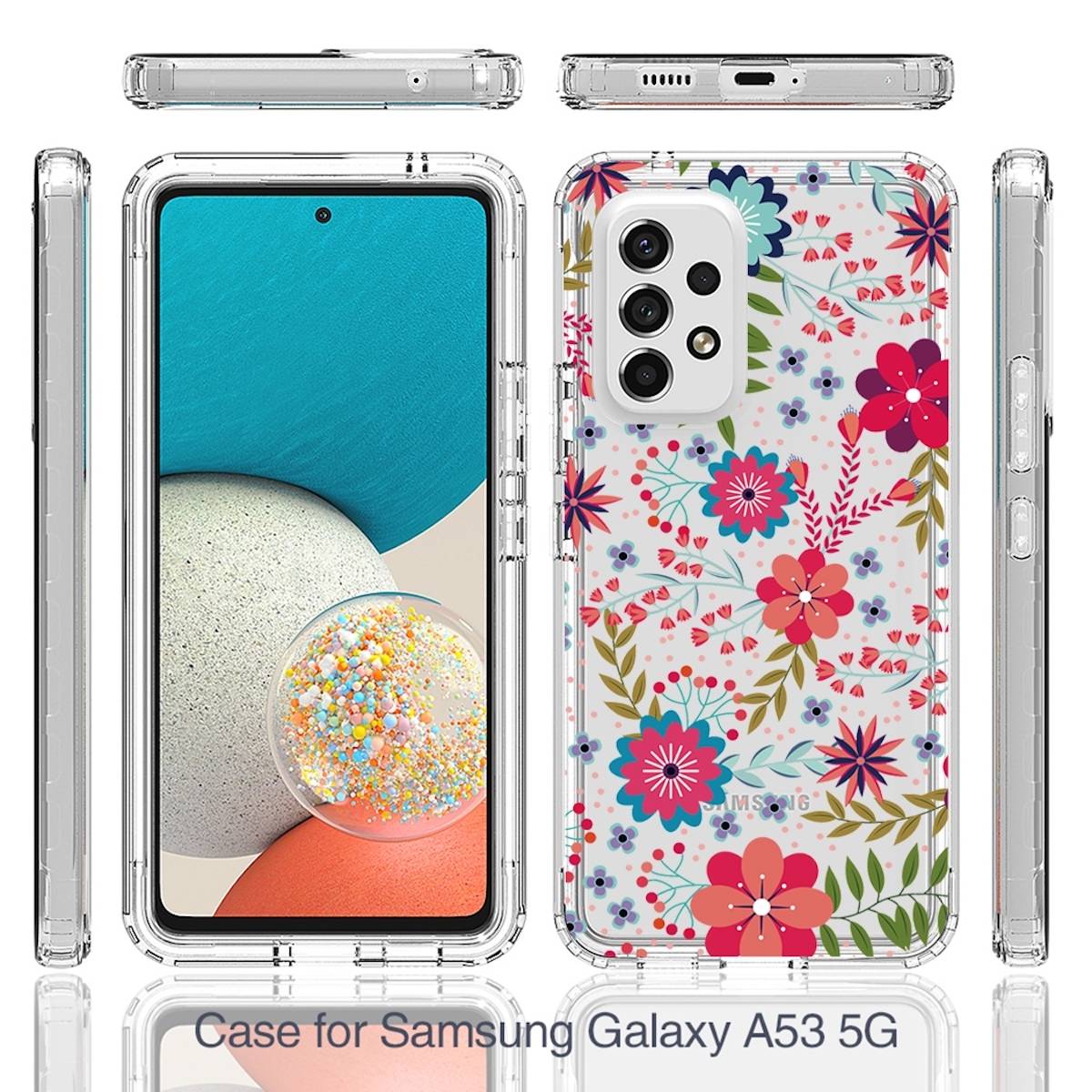 Für Samsung Galaxy A53 Handy Tasche Muster 1 Full Body Etuis Hülle Cover Schutz