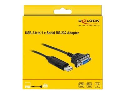 DELOCK Adapter USB2.0 Typ-A zu 1xSeriell Peripheriegeräte & Zubehör &