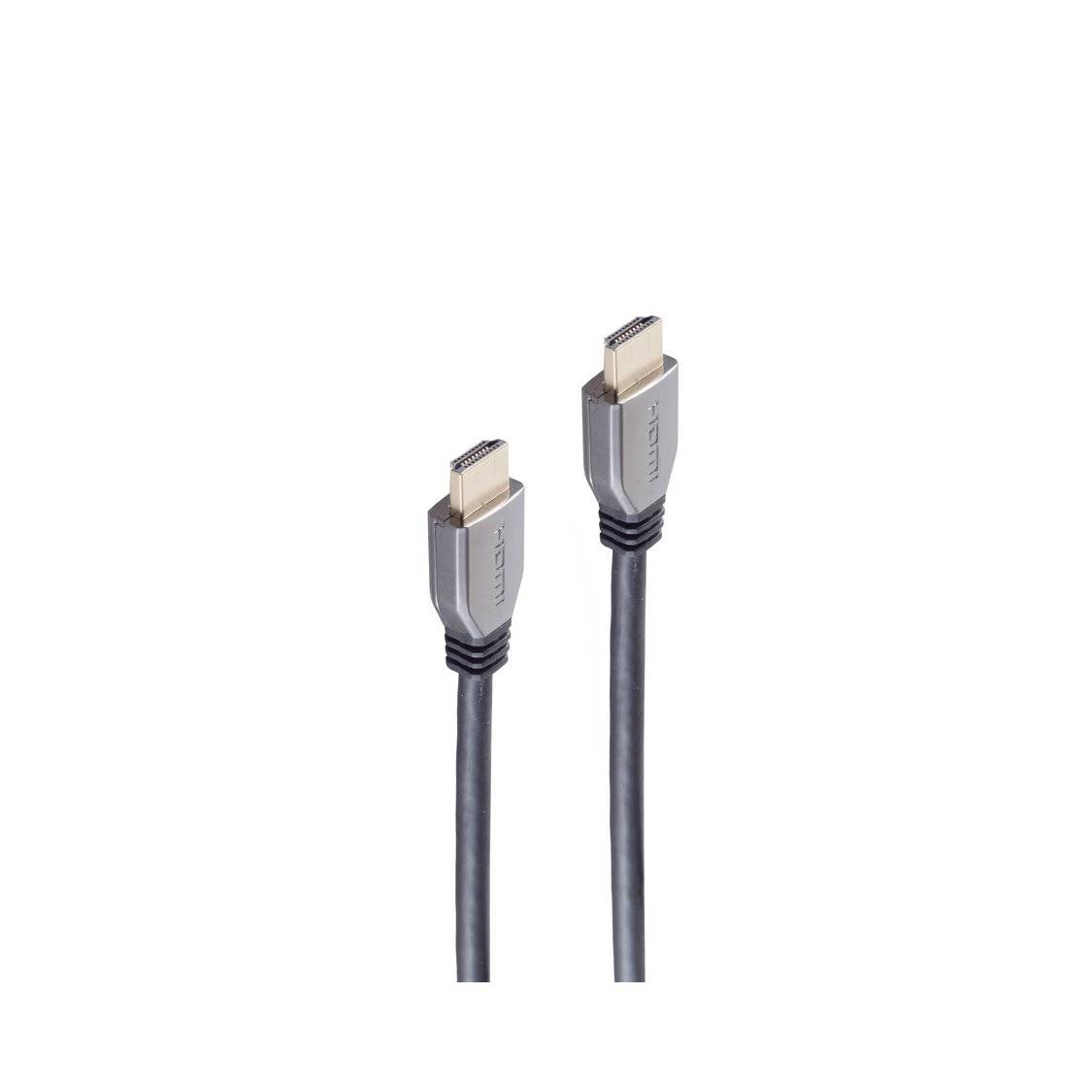 Ultra HDMI Kabel, 10K, Metall, schwarz, 0,5m
