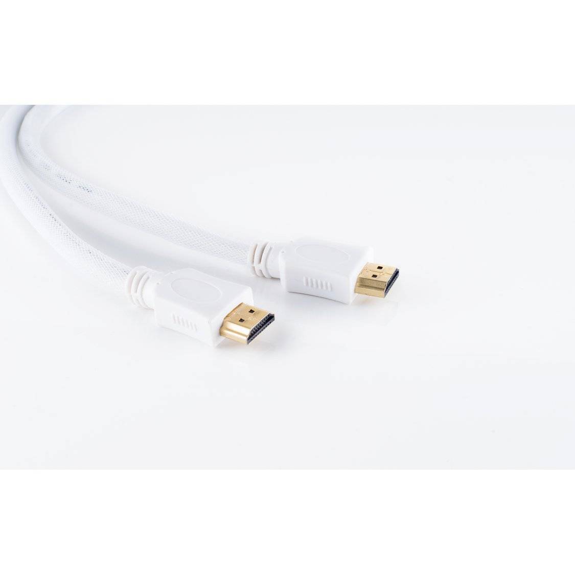 HDMI A-St/HDMI A-St verg HEAC weiß Nylon Mantel 3m