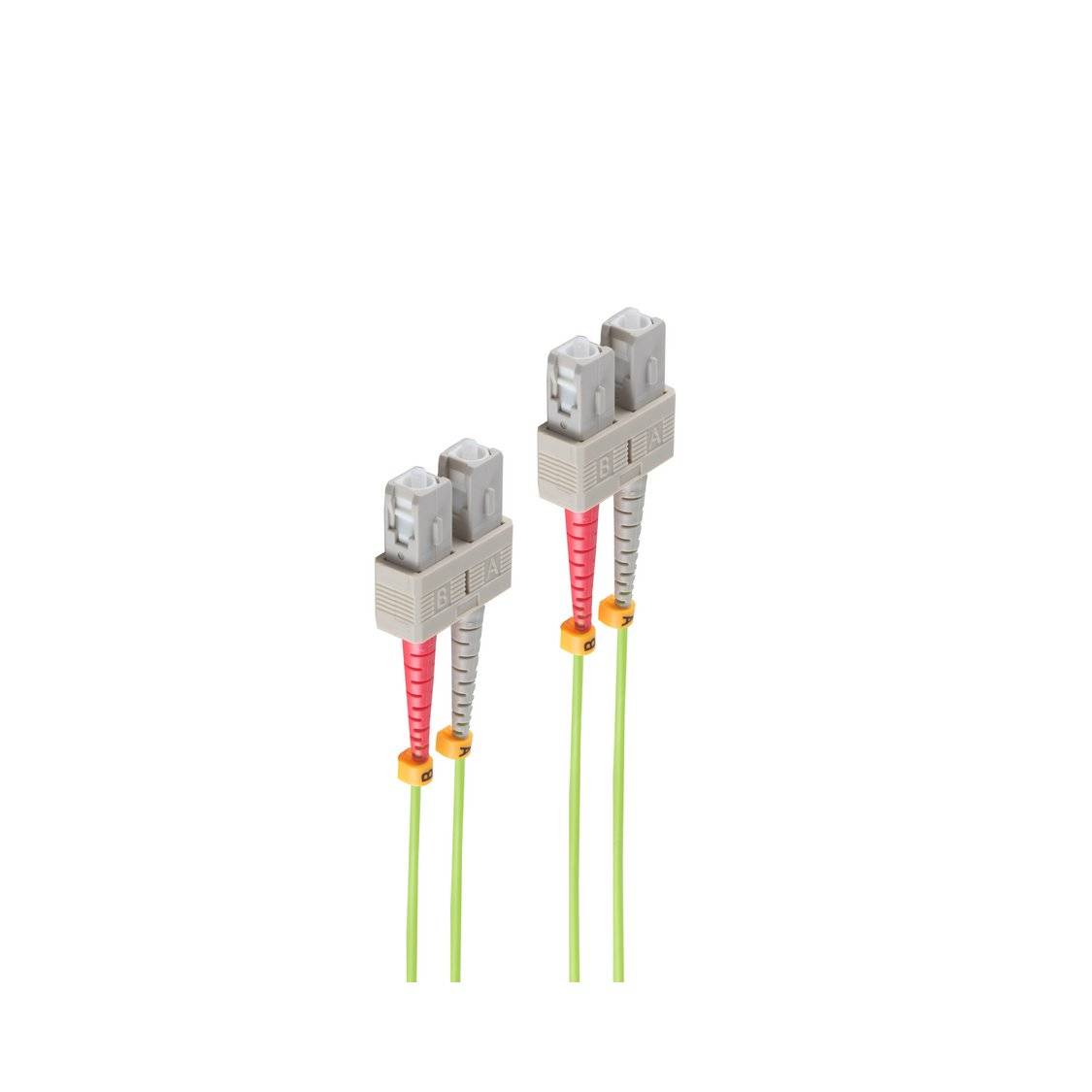 Duplex Patchkabel SC/SC 50/125µ, OM5 lindgrün 0,5m