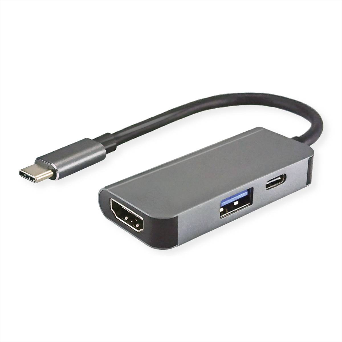 VALUE Display Adapter USB Typ C - HDMI + USB 3.2 Gen 1 A + Typ C PD