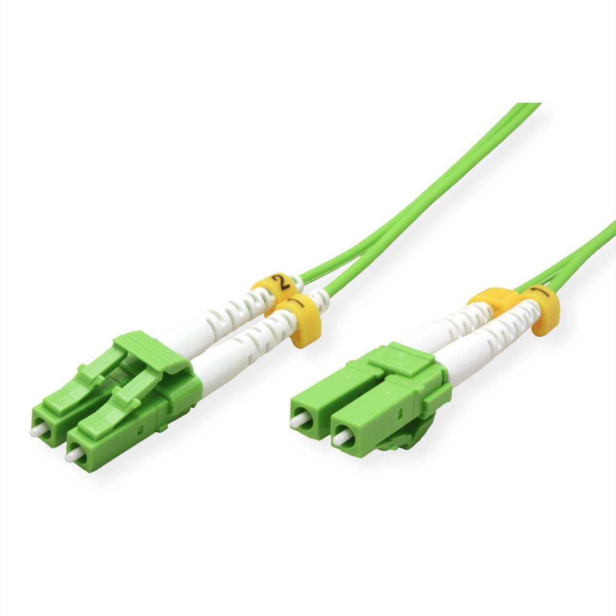 ROLINE LWL-Kabel 50/125µm OM5, LC/LC, LSOH, Low-Loss, grün, 0,5 m