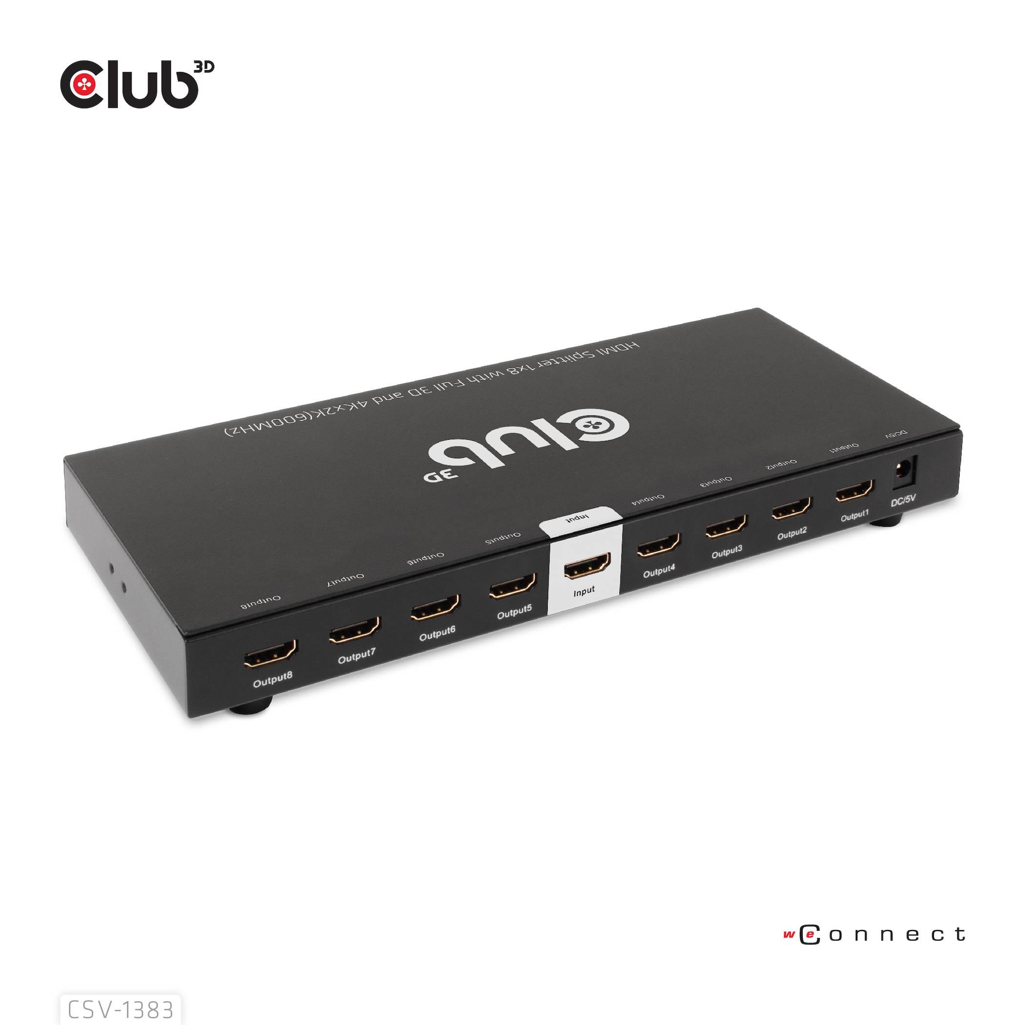 CLUB3D 1 bis 8 HDMI Splitter Full 3D und 4K60Hz600MHz